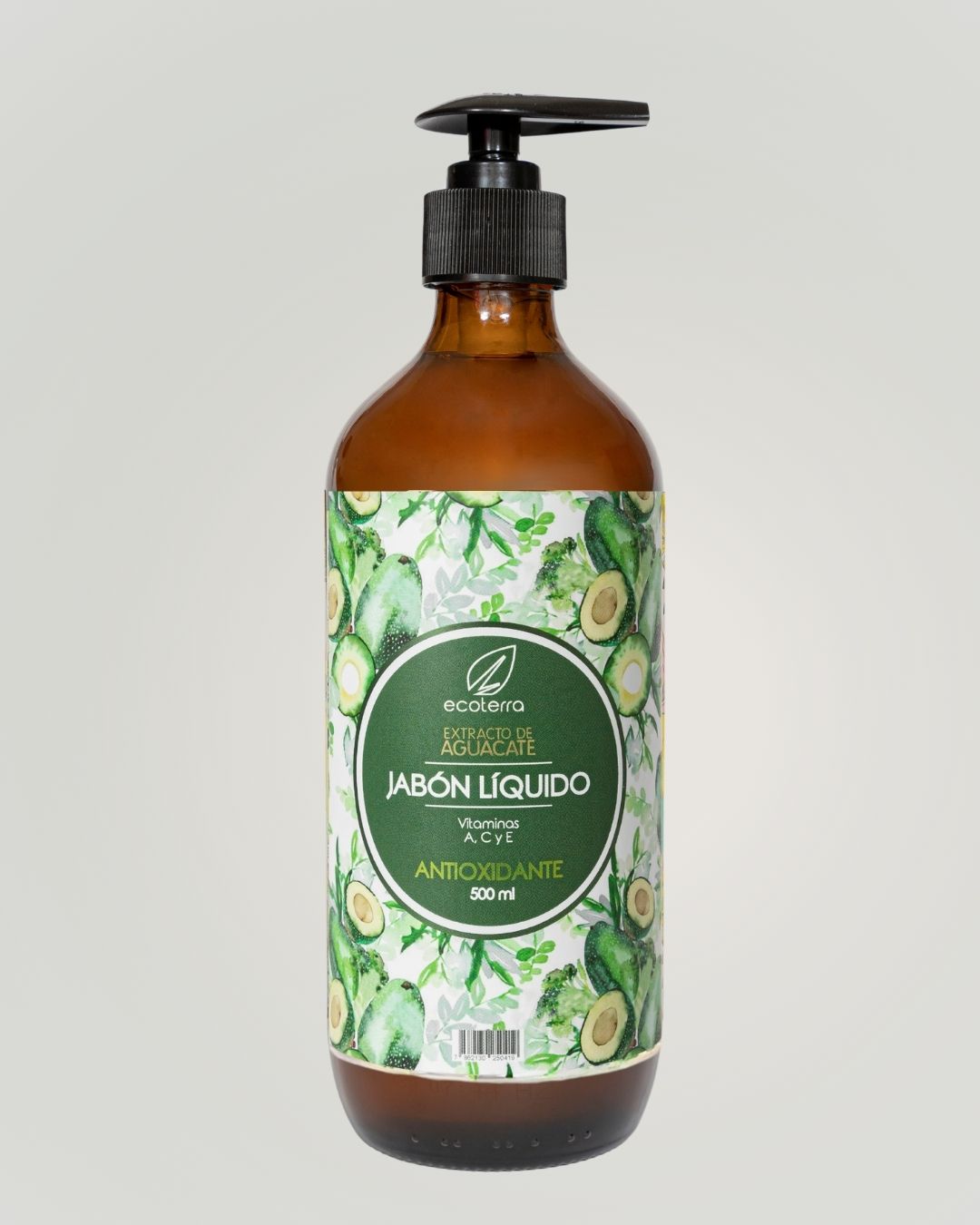 Jabón Líquido Natural Aguacate 500ml Vidrio